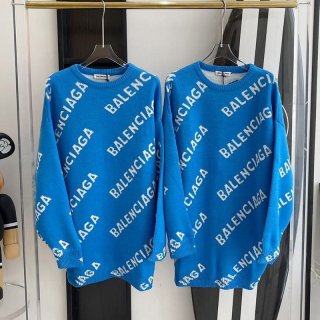 累積売上総額第1位!バレンシアガ 本物 Allover Logo セーター ニットウェア ブルー baw08185 累積売上総額第1位!バレンシアガ 本物 Allover Logo セーター ニットウェア ブルー baw08185
