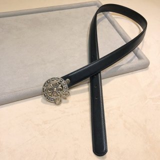 追跡付き 安いクロムハーツ クロステイルモチーフバックルレザーベルト フェイク Kut35797