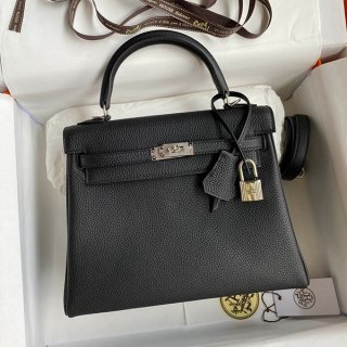 エルメス 本物 ケリー 25cm 内縫い タッチ シルバー金具 erz58477
