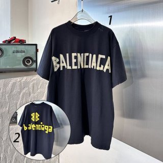 バレンシアガ Tape Type Tシャツ ヴィンテージジャージー 本物 ミディアムフィット バレンシアガ Tape Type Tシャツ ヴィンテージジャージー 本物 ミディアムフィット
