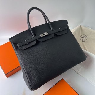 バーキン40 本物 エルメス トゴ ブラック シルバー金具 erf78564 バーキン40 本物 エルメス トゴ ブラック シルバー金具 erf78564