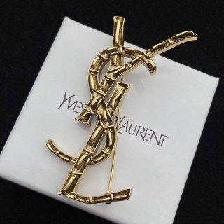 人気急上昇【サンローラン】◆オピウム◆ YSL クロコダイル ブローチ 本物 Sac86616