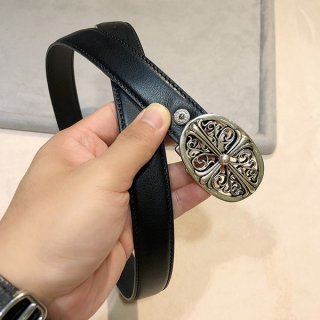 クロムハーツ クラシック オーバルクロス バックル 本物 ベルトセット