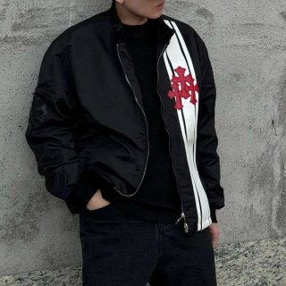 送料無料 クロムハーツ アームCHプラス レーシングジャケット Kuc49261