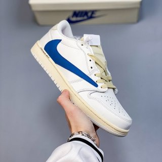 世界中で大人気トラヴィススコット 本物 × フラグメント × ナイキ エアジョーダン1 ロー OG nah25483