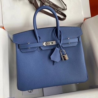 エルメス バーキン25 コピー ブルーサフィール トゴ ハンドバッグ シルバー金具 erm85512 エルメス バーキン25 コピー ブルーサフィール トゴ ハンドバッグ シルバー金具 erm85512