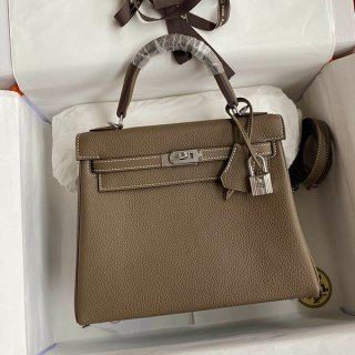 送料無料 エルメス 本物 ケリー 25cm 内縫い タッチ シルバー金具 erz48768