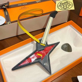 レア!ステンレススチールのギターピック付きエルメスRockチャーム 本物 erv27541 レア!ステンレススチールのギターピック付きエルメスRockチャーム 本物 erv27541