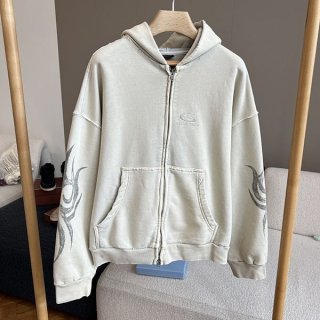 【24AW】バレンシアガ Y2K ロゴ コットン フーディ ジップ 本物 bay09806 【24AW】バレンシアガ Y2K ロゴ コットン フーディ ジップ 本物 bay09806