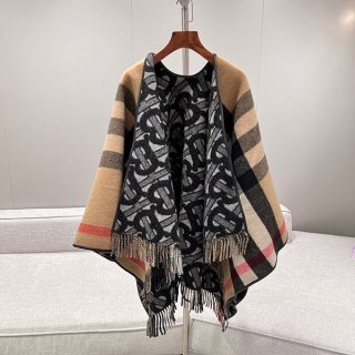 限定希少バーバリー ウールカシミア リバーシブル ケープ 本物 8042219 限定希少バーバリー ウールカシミア リバーシブル ケープ 本物 8042219