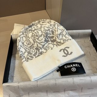☆超人気☆【24K★カメリアデザイン】シャネル ニット帽 ビーニー 本物 AA9508 ☆超人気☆【24K★カメリアデザイン】シャネル ニット帽 ビーニー 本物 AA9508