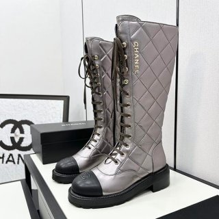 希少シャネル ロゴ コンバットブーツ 本物 shk93315 希少シャネル ロゴ コンバットブーツ 本物 shk93315