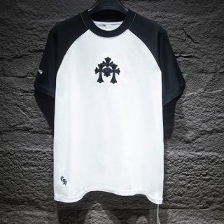 おすすめクロムハーツ カラーブロック クロスレザー 半袖Tシャツ 本物 Kuv16498 おすすめクロムハーツ カラーブロック クロスレザー 半袖Tシャツ 本物 Kuv16498