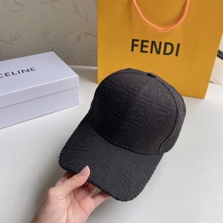 注目★フェンディ本物 FFモチーフ キャンバス ロゴ ベースボールキャップ fer93871