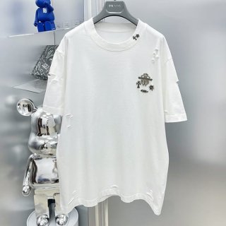 大人気!クロムハーツ コピー カラーブロック クロスレザー 半袖Tシャツ Kun81348 大人気!クロムハーツ コピー カラーブロック クロスレザー 半袖Tシャツ Kun81348