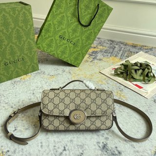 グッチ〔PETITE GG〕ミニ ショルダーバッグ 本物 ベージュ 739722
