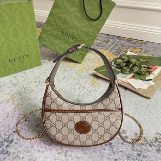 グッチ GG ハーフムーンシェイプ ミニバッグ 本物 726843 グッチ GG ハーフムーンシェイプ ミニバッグ 本物 726843
