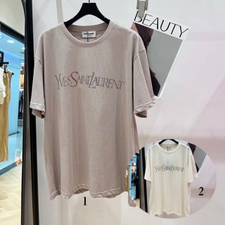 送料込サンローラン レプリカ シグネチャーロゴ Tシャツ 2色 Sap93811 送料込サンローラン レプリカ シグネチャーロゴ Tシャツ 2色 Sap93811