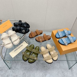 【クールに決まる】ルイヴィトン 本物ボンディアライン ミュール 1ABVN4
