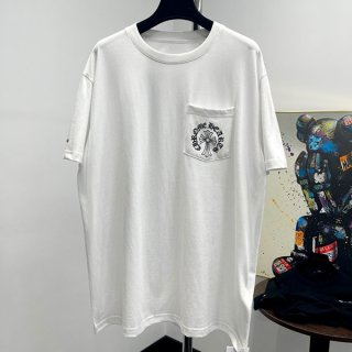 ☆クロムハーツ コピー☆ホースシュー ホワイトコットン Tシャツ Kuf14176 ☆クロムハーツ コピー☆ホースシュー ホワイトコットン Tシャツ Kuf14176