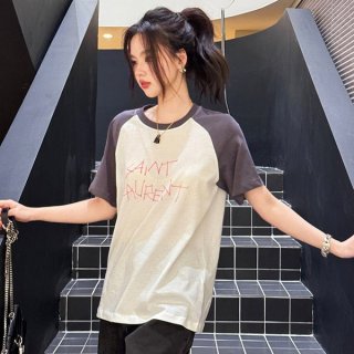 高品質 サンローラン プリント ツートーン コットンジャージー Tシャツ コピー Sah16645 高品質 サンローラン プリント ツートーン コットンジャージー Tシャツ コピー Sah16645