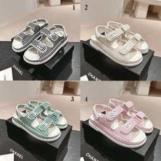 セレブ多数愛用シャネル パロディ ボーダー CCロゴ フッドベッド サンダル 4色 shs04659 セレブ多数愛用シャネル パロディ ボーダー CCロゴ フッドベッド サンダル 4色 shs04659