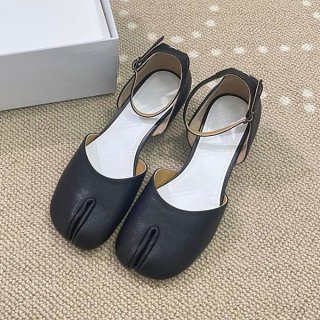 希少メゾン マルジェラ 本物 タビアンクルストラップバレリーナ サンダル Man37228 希少メゾン マルジェラ 本物 タビアンクルストラップバレリーナ サンダル Man37228