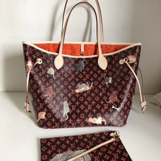 ★人気!限定 ルイヴィトン 猫&犬 キャットグラム ネヴァーフル 本物MM トートバッグ M44441 ★人気!限定 ルイヴィトン 猫&犬 キャットグラム ネヴァーフル 本物MM トートバッグ M44441