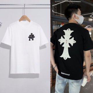 定番★入手困難レア!クロムハーツ 本物 トリプルクロスロゴ Tシャツ 2色 Kuo25360 定番★入手困難レア!クロムハーツ 本物 トリプルクロスロゴ Tシャツ 2色 Kuo25360