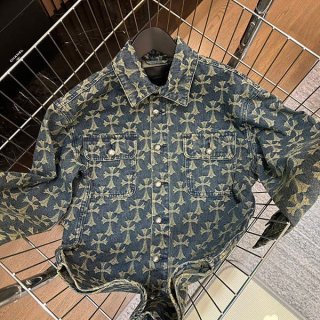 クロムハーツ CHクロス 本物 デニムジャケット Kux25047