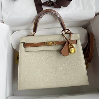 ★日本!!人気！エルメス 本物 ケリー 25cm 外縫い エプソン ゴールド金具 erk42383
