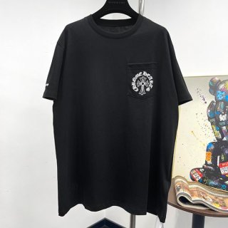 ☆クロムハーツ 本物☆ホースシュー ホワイトコットン Tシャツ Kuw19874 ☆クロムハーツ 本物☆ホースシュー ホワイトコットン Tシャツ Kuw19874
