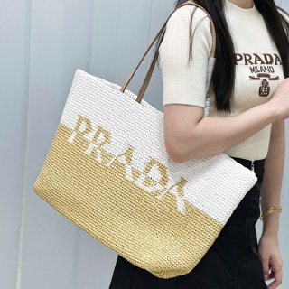 プラダ ラフィア×レザー トートバッグ コピー pui11506 プラダ ラフィア×レザー トートバッグ コピー pui11506