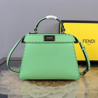 完売必至フェンディ 本物 ピーカブー ISeeU セレリア トップステッチ バッグ feu77480