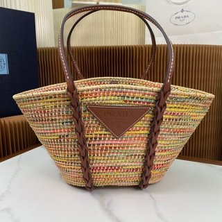 送料無料プラダ コピー ストローxレザー トートバッグ かご puc10341 送料無料プラダ コピー ストローxレザー トートバッグ かご puc10341
