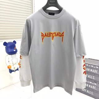 バレンシアガ METAL DOUBLE SLEEVE Tシャツ コピー 698089TMV889012 バレンシアガ METAL DOUBLE SLEEVE Tシャツ コピー 698089TMV889012