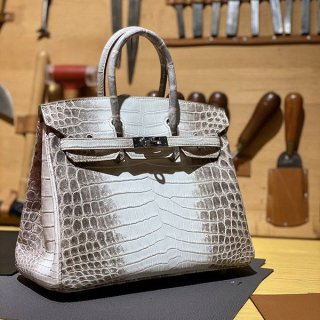 クロコダイル ヒマラヤ 本物★エルメス バーキン30 ヒマラヤ シルバー金具 erp08775 クロコダイル ヒマラヤ 本物★エルメス バーキン30 ヒマラヤ シルバー金具 erp08775