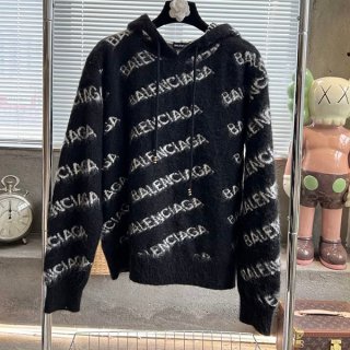 高品質バレンシアガ 本物 ロゴ フード リブ編み ニットトップ パーカー bay09783 高品質バレンシアガ 本物 ロゴ フード リブ編み ニットトップ パーカー bay09783