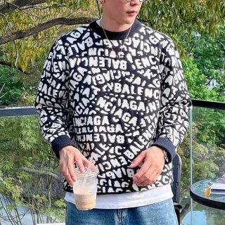 可愛いバレンシアガ 本物 ウールブレンドニットセーター bai54855 可愛いバレンシアガ 本物 ウールブレンドニットセーター bai54855