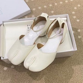 可愛いメゾン マルジェラ 本物 タビアンクルストラップバレリーナ サンダル Mal93043 可愛いメゾン マルジェラ 本物 タビアンクルストラップバレリーナ サンダル Mal93043
