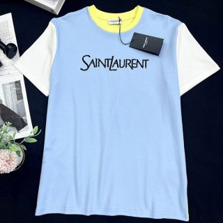 サンローラン コットンジャージーTシャツ 本物 Sav13508 サンローラン コットンジャージーTシャツ 本物 Sav13508