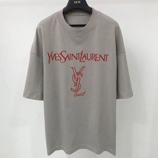 サンローラン コットンジャージー 本物 Tシャツ Saw54611 サンローラン コットンジャージー 本物 Tシャツ Saw54611