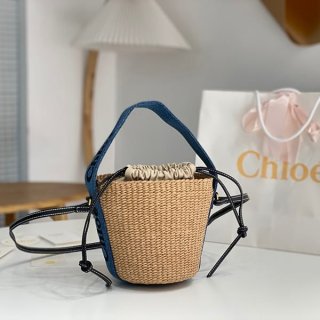 高品質 クロエ WOODY コピー スモール バスケット かごバッグ/ Denim chw91338 高品質 クロエ WOODY コピー スモール バスケット かごバッグ/ Denim chw91338