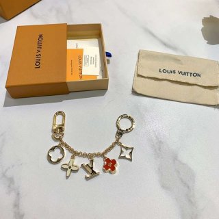 大人気!!新色 【ルイヴィトン】チェーンフルール バッグチャーム 本物 vut75773
