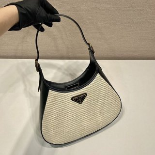 新デザインプラダ コピー ファブリック レザー ショルダーバッグ かごバッグ puh24401 新デザインプラダ コピー ファブリック レザー ショルダーバッグ かごバッグ puh24401