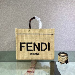 フェンディ サンシャイン 本物 ミディアム ストロー ショッパー few43947 フェンディ サンシャイン 本物 ミディアム ストロー ショッパー few43947