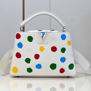 素敵なLV×YK カプシーヌ BB 本物 ハンドバッグ ホワイト M21637 素敵なLV×YK カプシーヌ BB 本物 ハンドバッグ ホワイト M21637