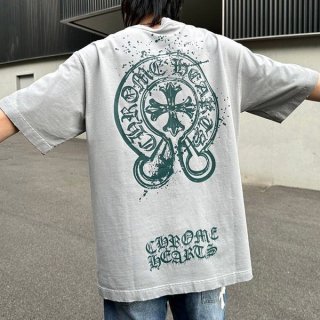 クロムハーツ ホースシュー バックプリントTシャツ 本物 Kul27850 クロムハーツ ホースシュー バックプリントTシャツ 本物 Kul27850