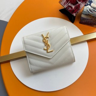 大人気!サンローラン モノグラム 三つ折り財布 本物 ゴールド金具 Saz76375 大人気!サンローラン モノグラム 三つ折り財布 本物 ゴールド金具 Saz76375