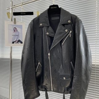 クロムハーツ 本物 JJ DEANレザー ジャケットCH 送料込 Kuv92284